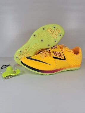 Nike High Jump Elite Track Shoes Mens Size 7.5 Yellow Citron Pulse FZ9636-800